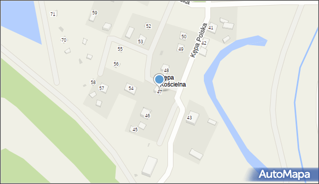 Kępa Polska, Kępa Polska, 47, mapa Kępa Polska