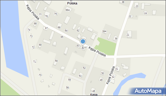 Kępa Polska, Kępa Polska, 61, mapa Kępa Polska