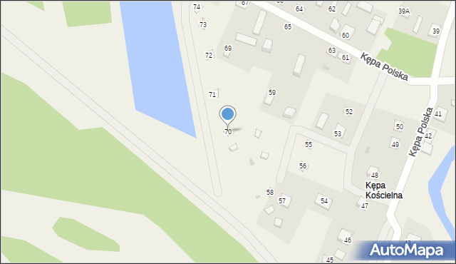 Kępa Polska, Kępa Polska, 70, mapa Kępa Polska