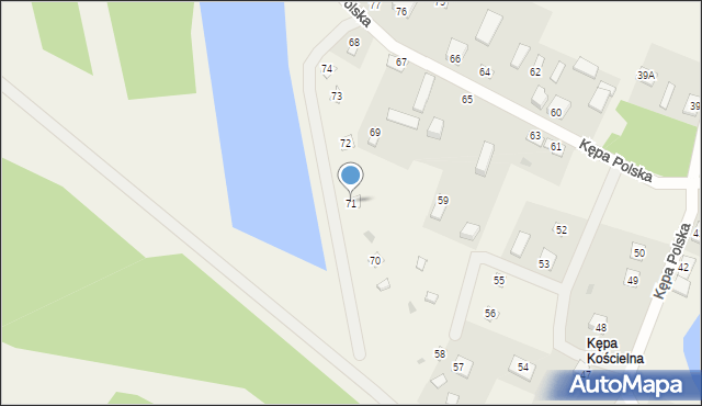 Kępa Polska, Kępa Polska, 71, mapa Kępa Polska