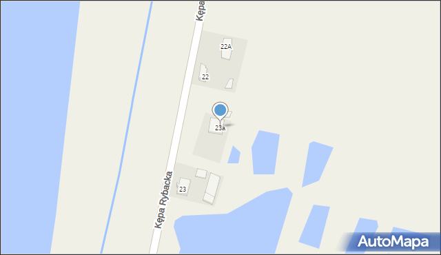 Kępa Rybacka, Kępa Rybacka, 23a, mapa Kępa Rybacka
