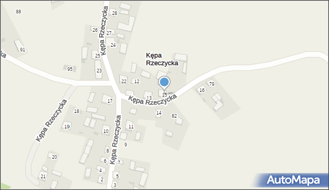 Kępa Rzeczycka, Kępa Rzeczycka, 15, mapa Kępa Rzeczycka