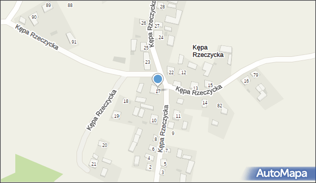 Kępa Rzeczycka, Kępa Rzeczycka, 17, mapa Kępa Rzeczycka