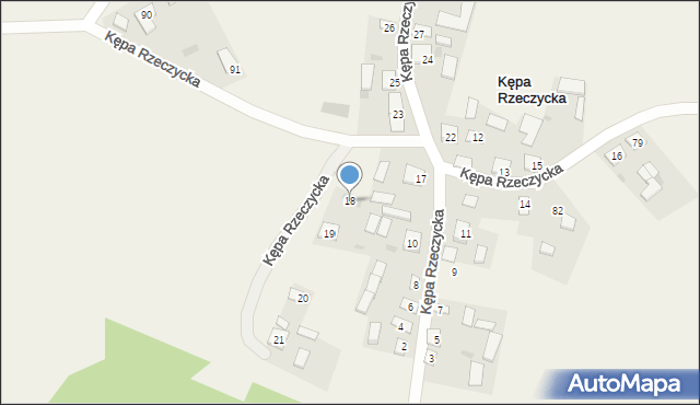Kępa Rzeczycka, Kępa Rzeczycka, 18, mapa Kępa Rzeczycka