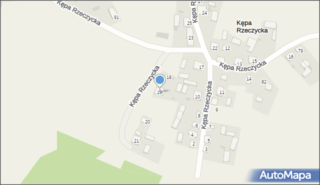 Kępa Rzeczycka, Kępa Rzeczycka, 19, mapa Kępa Rzeczycka