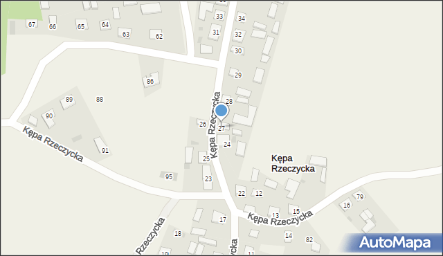 Kępa Rzeczycka, Kępa Rzeczycka, 27, mapa Kępa Rzeczycka