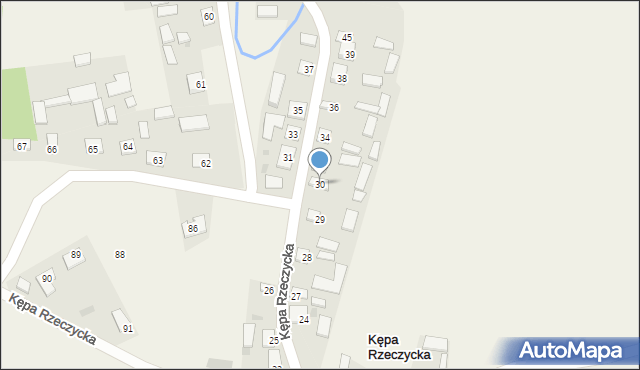 Kępa Rzeczycka, Kępa Rzeczycka, 30, mapa Kępa Rzeczycka
