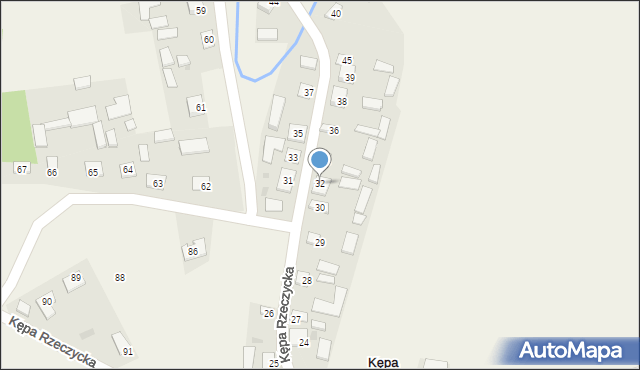Kępa Rzeczycka, Kępa Rzeczycka, 32, mapa Kępa Rzeczycka