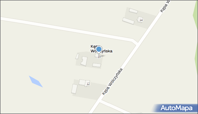 Kępa Wólczyńska, Kępa Wólczyńska, 13, mapa Kępa Wólczyńska