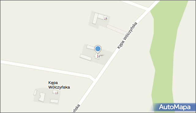 Kępa Wólczyńska, Kępa Wólczyńska, 14, mapa Kępa Wólczyńska