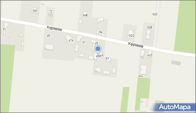 Kępiaste, Kępiaste, 43A, mapa Kępiaste