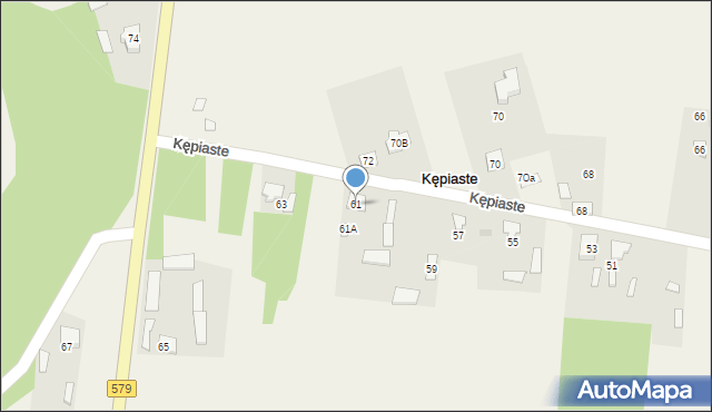 Kępiaste, Kępiaste, 61, mapa Kępiaste