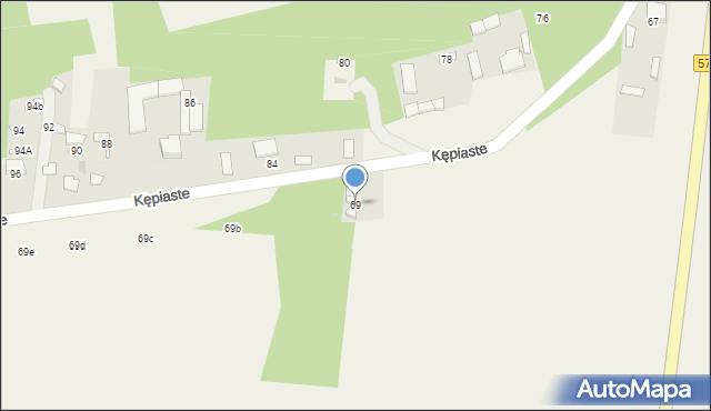 Kępiaste, Kępiaste, 69, mapa Kępiaste