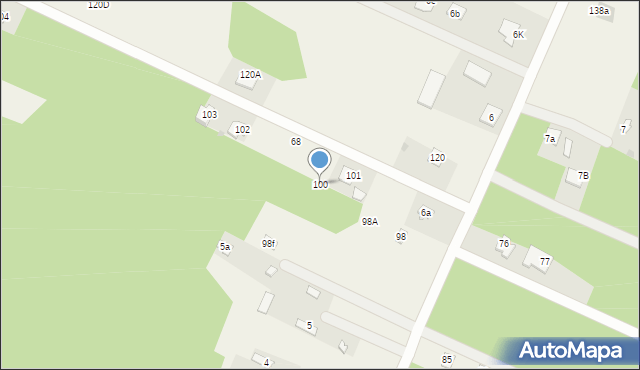 Kępiaste, Kępiaste, 100, mapa Kępiaste