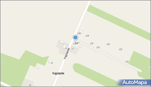 Kępiaste, Kępiaste, 128A, mapa Kępiaste