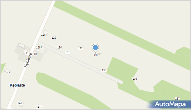 Kępiaste, Kępiaste, 133, mapa Kępiaste