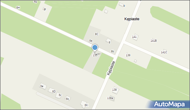 Kępiaste, Kępiaste, 135, mapa Kępiaste