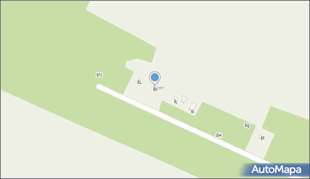 Kępiaste, Kępiaste, 8k, mapa Kępiaste