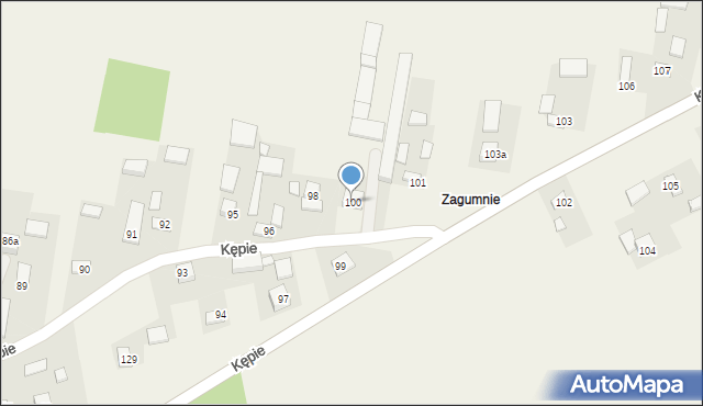 Kępie, Kępie, 100, mapa Kępie