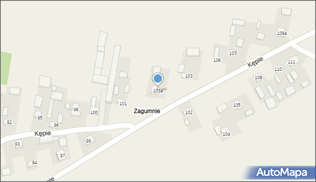 Kępie, Kępie, 103a, mapa Kępie