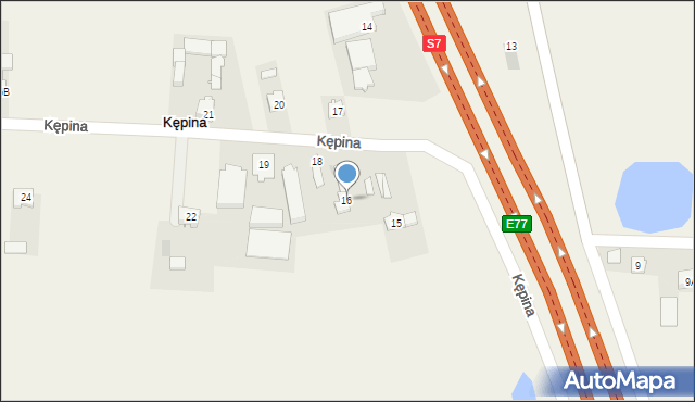 Kępina, Kępina, 16, mapa Kępina