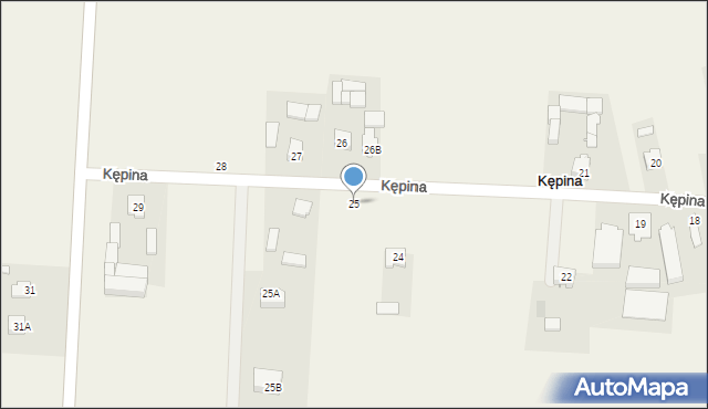 Kępina, Kępina, 25, mapa Kępina