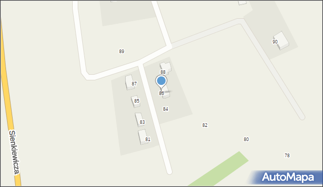 Kępina, Kępina, 86, mapa Kępina