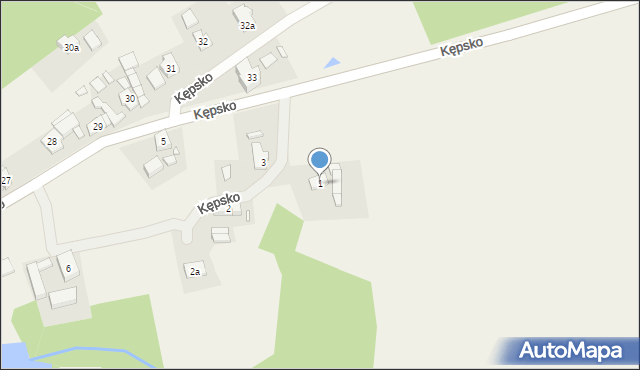 Kępsko, Kępsko, 1, mapa Kępsko