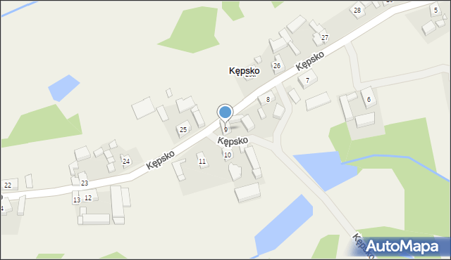 Kępsko, Kępsko, 9, mapa Kępsko