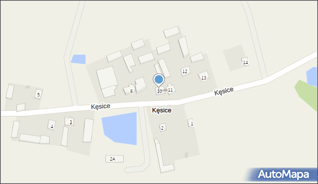 Kęsice, Kęsice, 10, mapa Kęsice