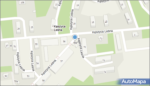 Kęszyca Leśna, Kęszyca Leśna, 56a, mapa Kęszyca Leśna
