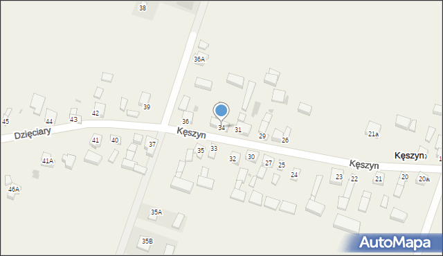 Kęszyn, Kęszyn, 34, mapa Kęszyn