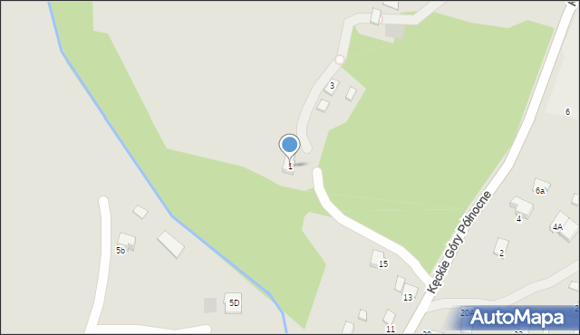 Kęty, Kęckie Góry Północne, 1, mapa Kęty