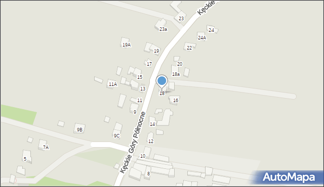 Kęty, Kęckie Góry Północne, 18, mapa Kęty