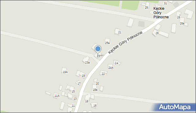 Kęty, Kęckie Góry Północne, 23, mapa Kęty