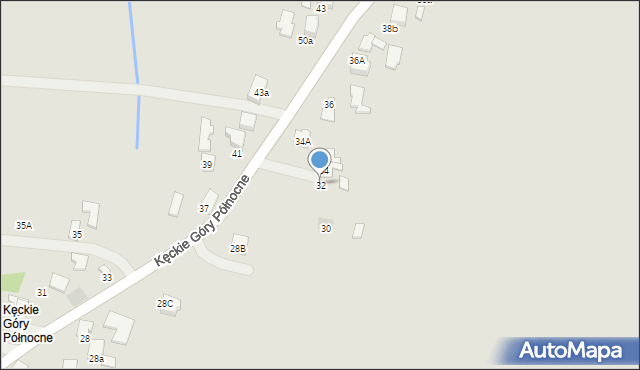 Kęty, Kęckie Góry Północne, 32, mapa Kęty