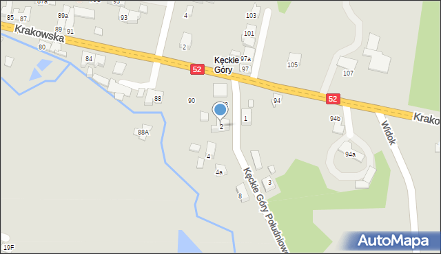 Kęty, Kęckie Góry Południowe, 2, mapa Kęty