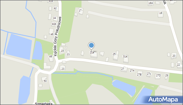 Kęty, Kęckie Góry Południowe, 21a, mapa Kęty