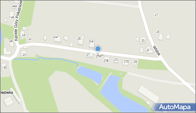 Kęty, Kęckie Góry Południowe, 27A, mapa Kęty