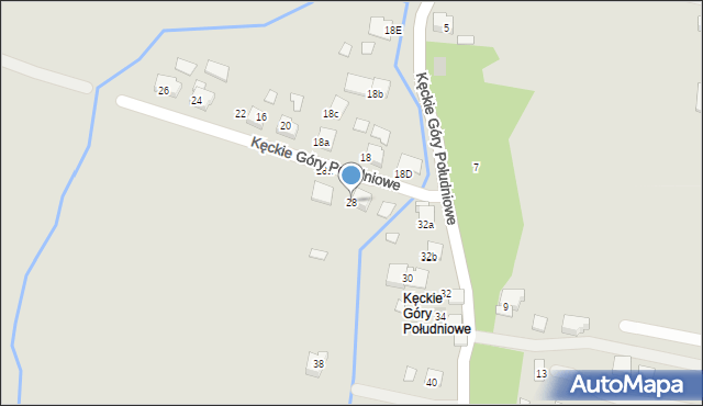 Kęty, Kęckie Góry Południowe, 28, mapa Kęty