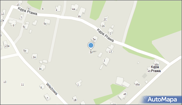 Kęty, Kępa Prawa, 3d, mapa Kęty