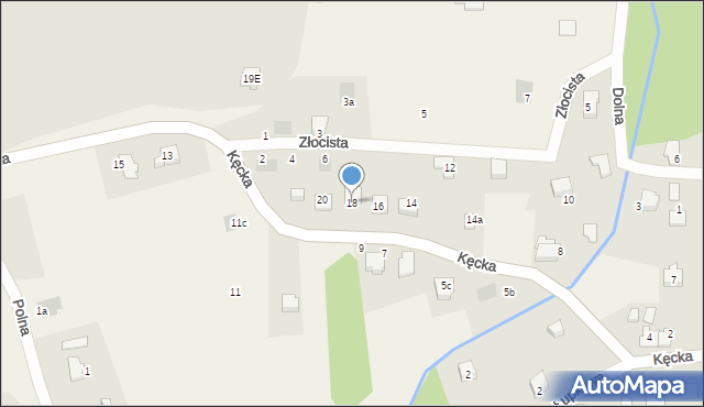 Kobiernice, Kęcka, 18, mapa Kobiernice
