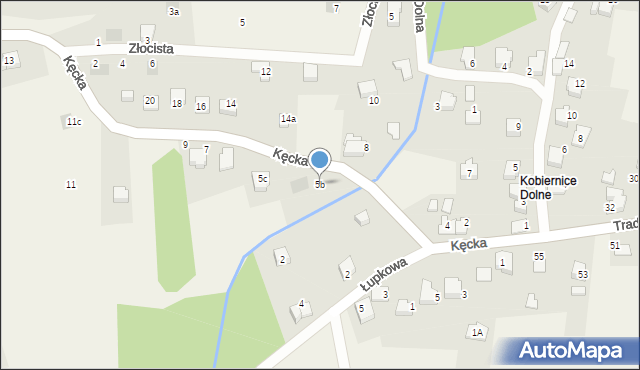 Kobiernice, Kęcka, 5b, mapa Kobiernice