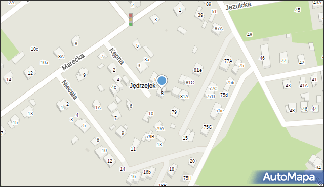 Kobyłka, Kępna, 8, mapa Kobyłka