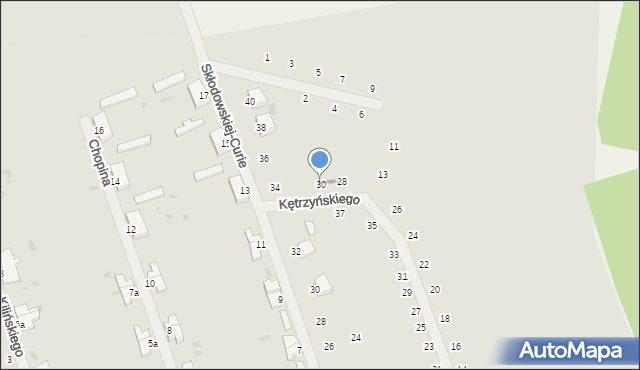 Korsze, Kętrzyńskiego Wojciecha, 30, mapa Korsze