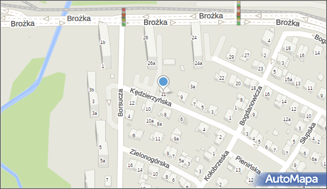 Kraków, Kędzierzyńska, 11, mapa Krakowa