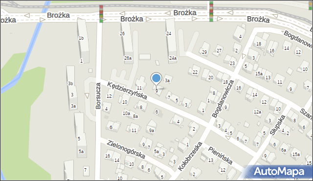 Kraków, Kędzierzyńska, 9, mapa Krakowa