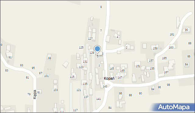 Lanckorona, Kępa, 5, mapa Lanckorona