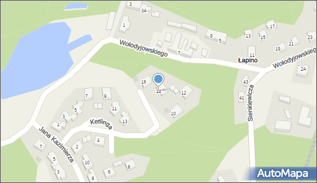 Łapino, Ketlinga, 14, mapa Łapino