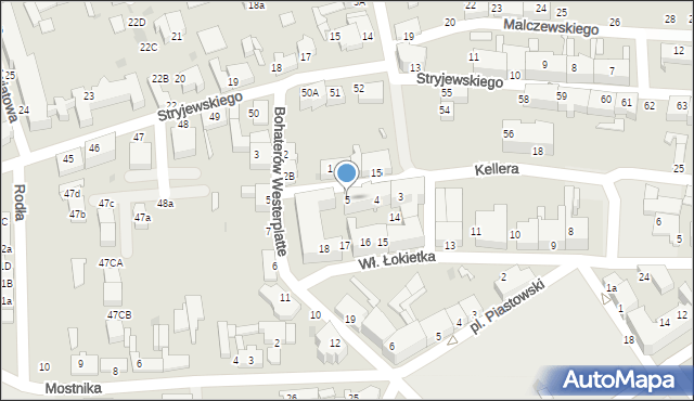 Lębork, Kellera Franciszka, 5, mapa Lębork